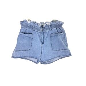 Stranger Things ASO Max Mayfield Paper Bag Mom Jean Shorts Size 20 Light Wash‎